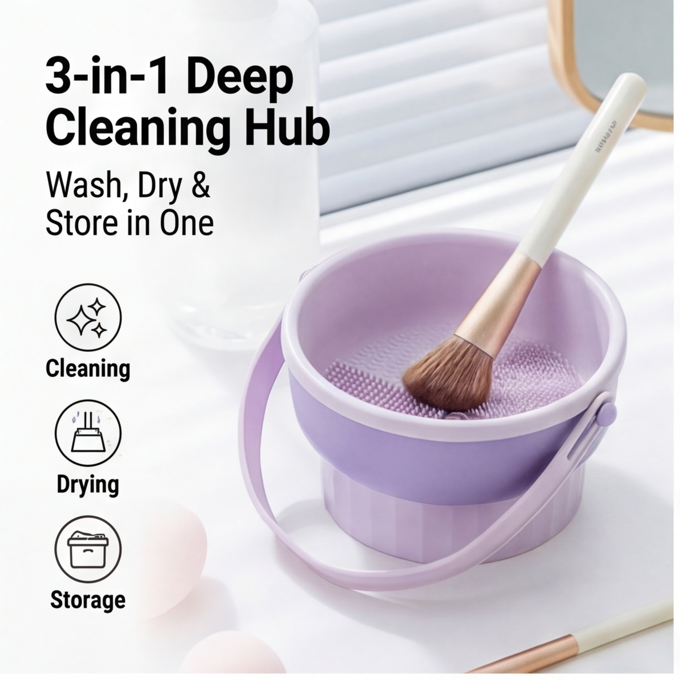 Beauty Glazed Makeup - Silicone Makeup Brush Cleaning Bowl, Beauty