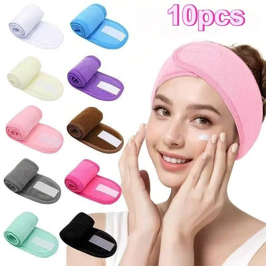 Beauty Hair Makeup - Soft Towel Fabric Headbands Set For