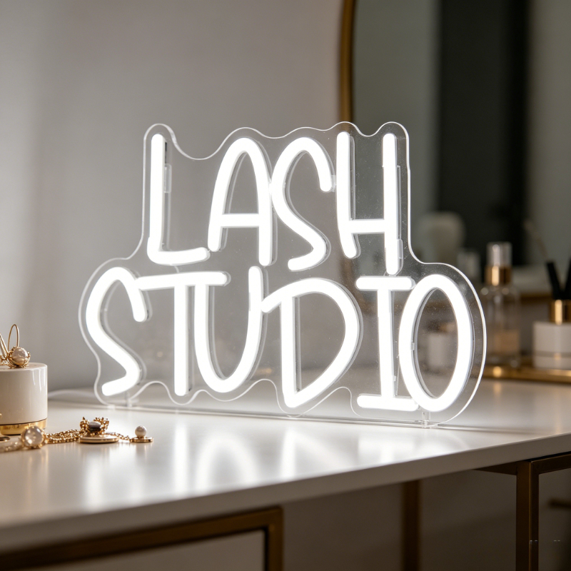 Lash Studio Neon Sign LED Vani - Beauty Makeup Studio reseña y precio