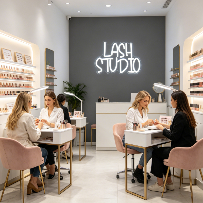 Lash Studio Neon Sign LED Vani - Beauty Makeup Studio reseña y precio