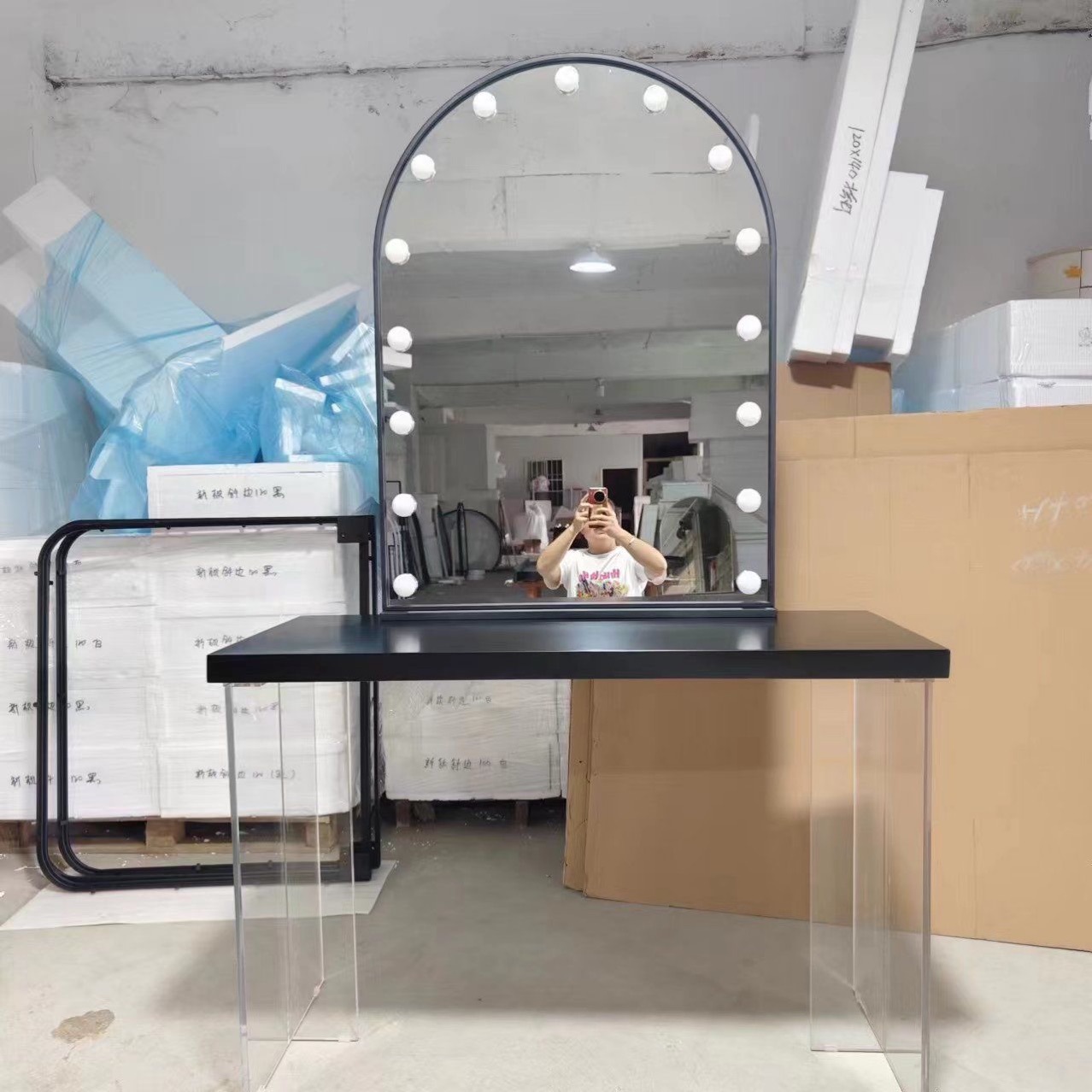 Makeup Vanity Table with Lamp  - Beauty Makeup Studio reseña y precio
