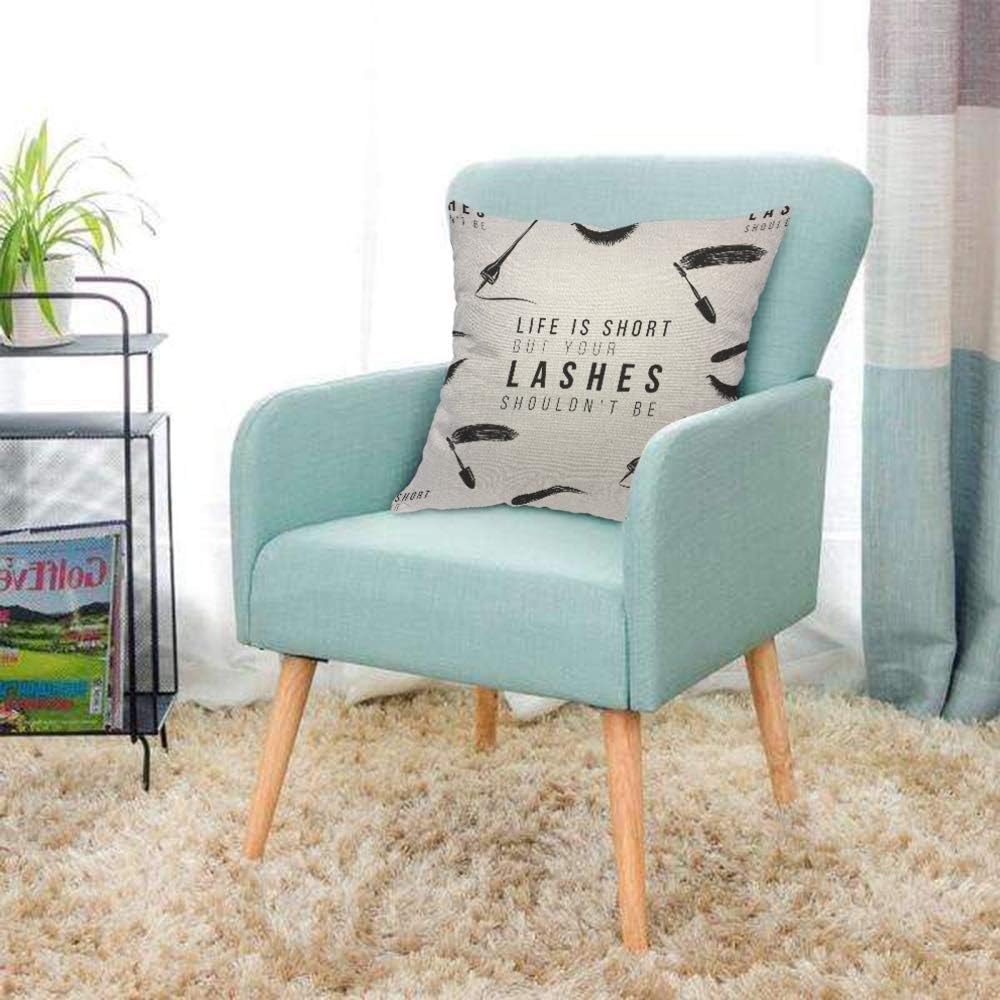Funny Eyelash Quote Pillow Cov - Beauty Makeup Quotes Funny reseña y precio