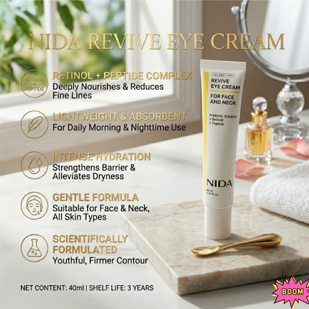 NIDA Retinol Peptide Eye Cream - Beauty Glazed Makeup reseña y precio