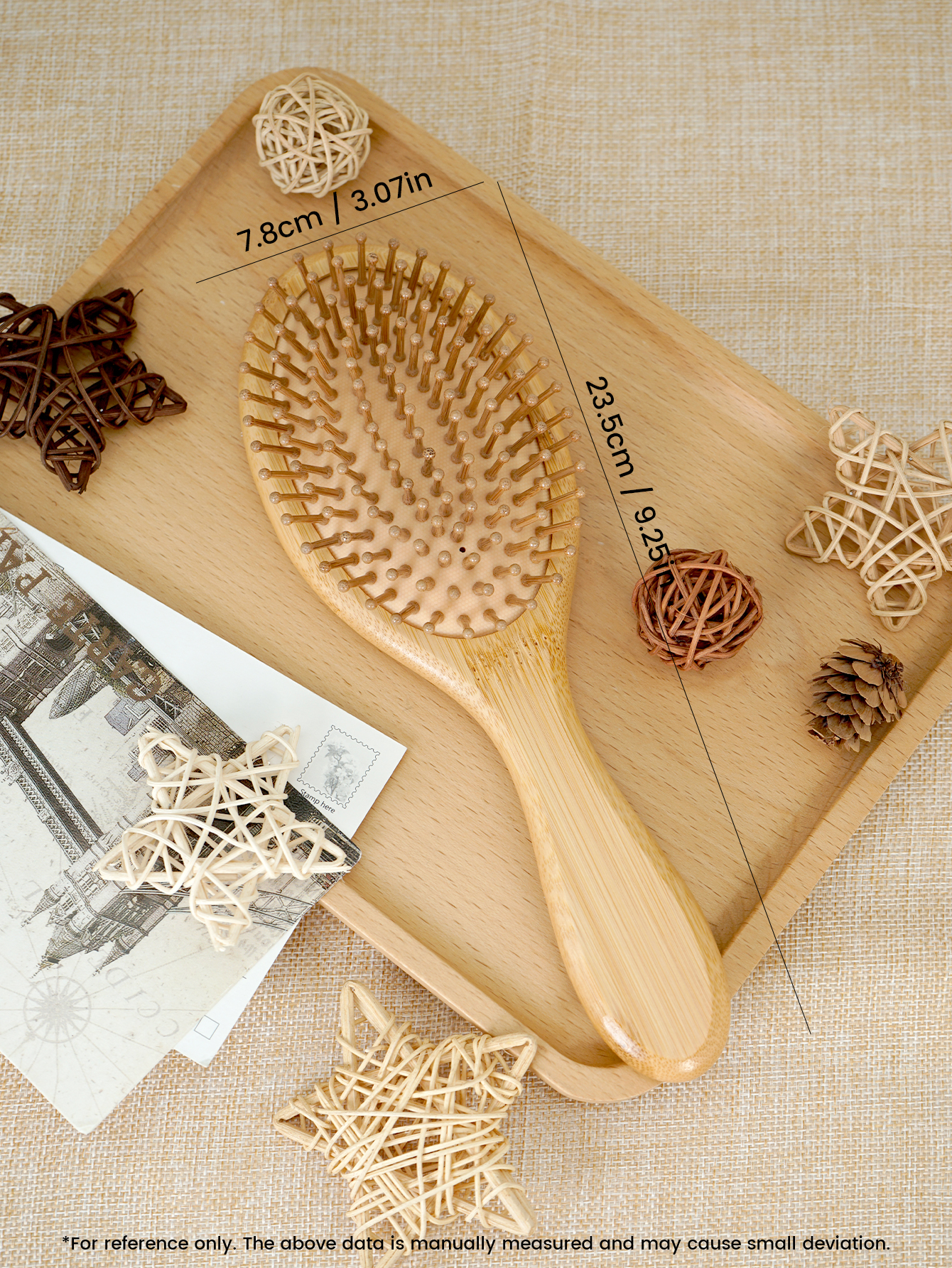 Custom Bamboo Hair Brush Air C - Hair Scalp Massager reseña y precio