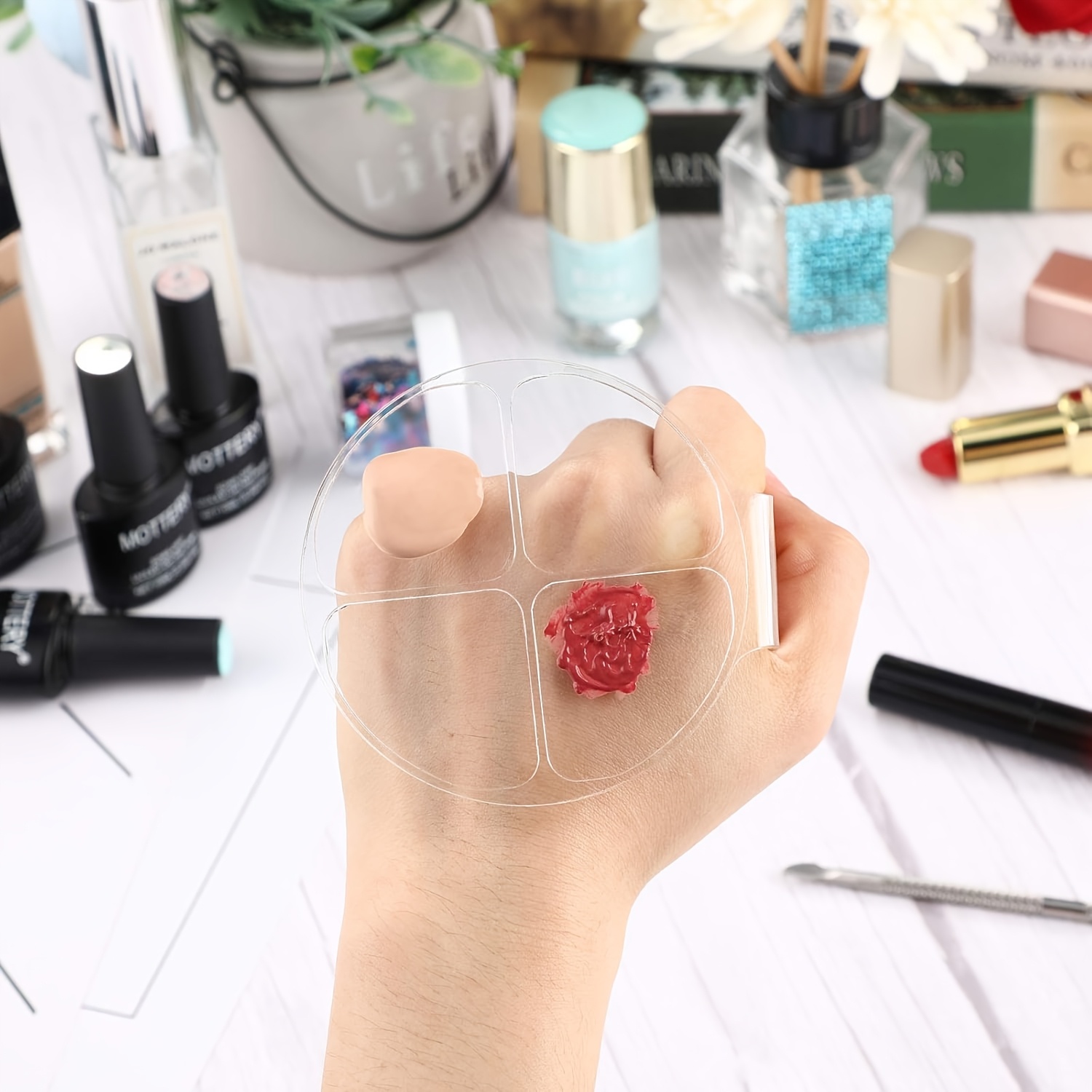 1 Clear Acrylic Makeup Mixing  - Beauty Makeup & D Anime Studio Vega Baja reseña y precio