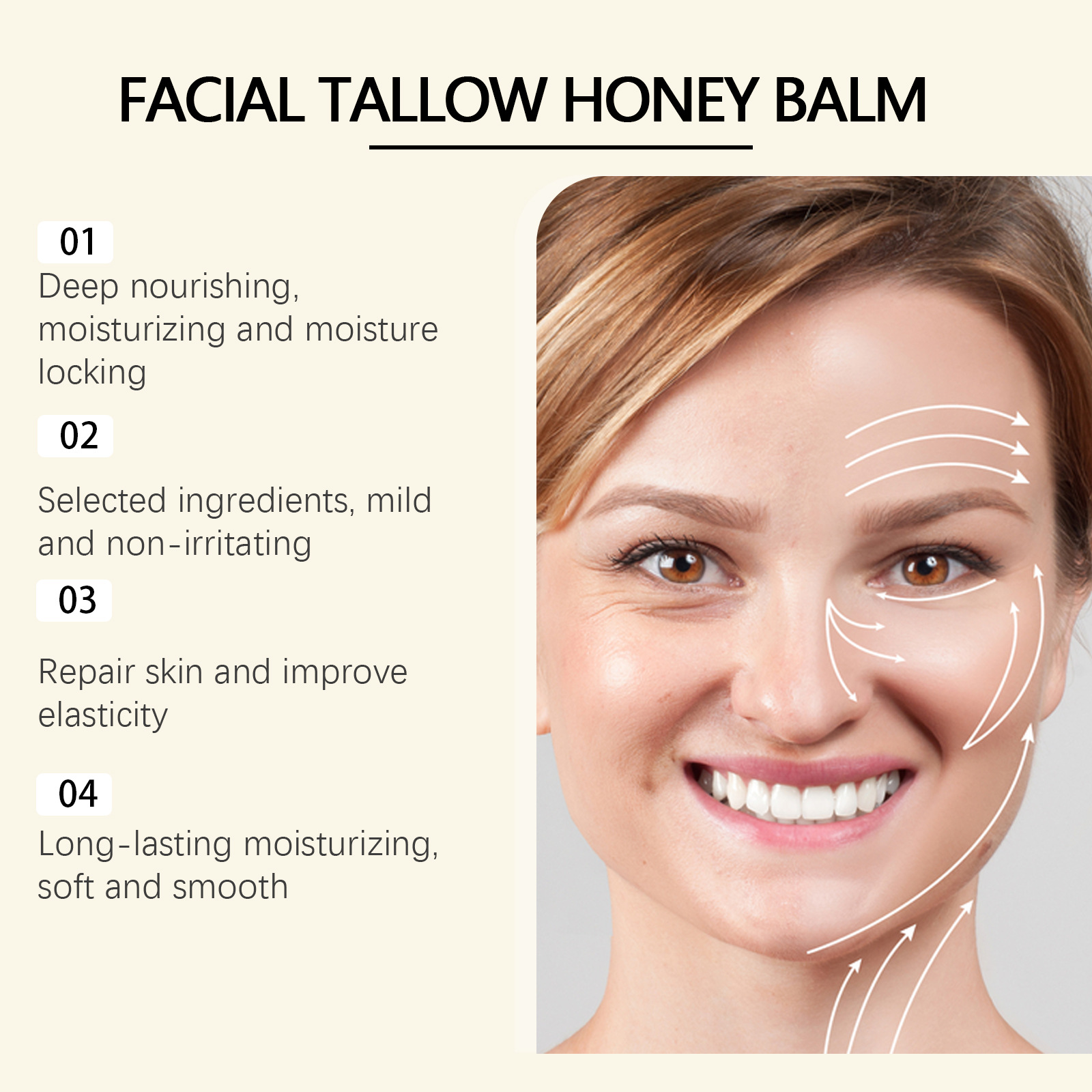 Beef Tallow Face Cream Anti-Wr - Beauty Glazed Makeup reseña y precio