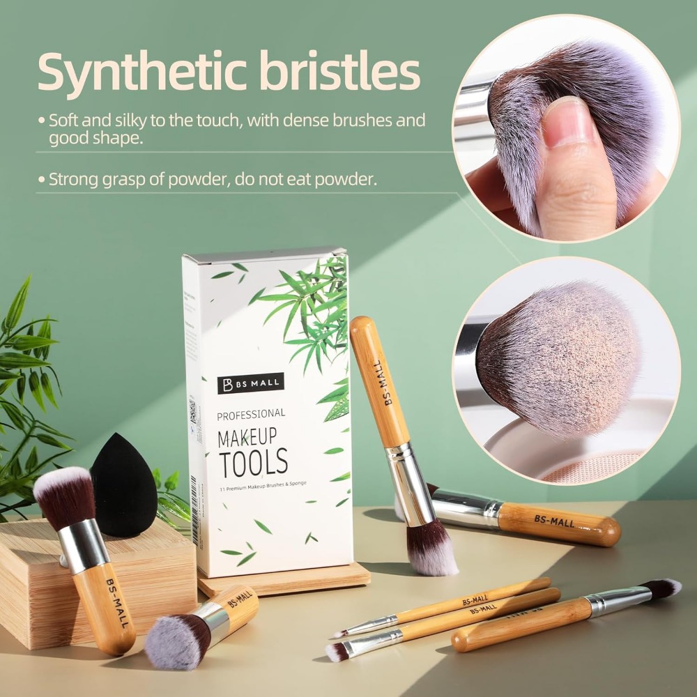 BS-MALL Makeup Brush Set 11Pcs - Beauty Makeup Face reseña y precio