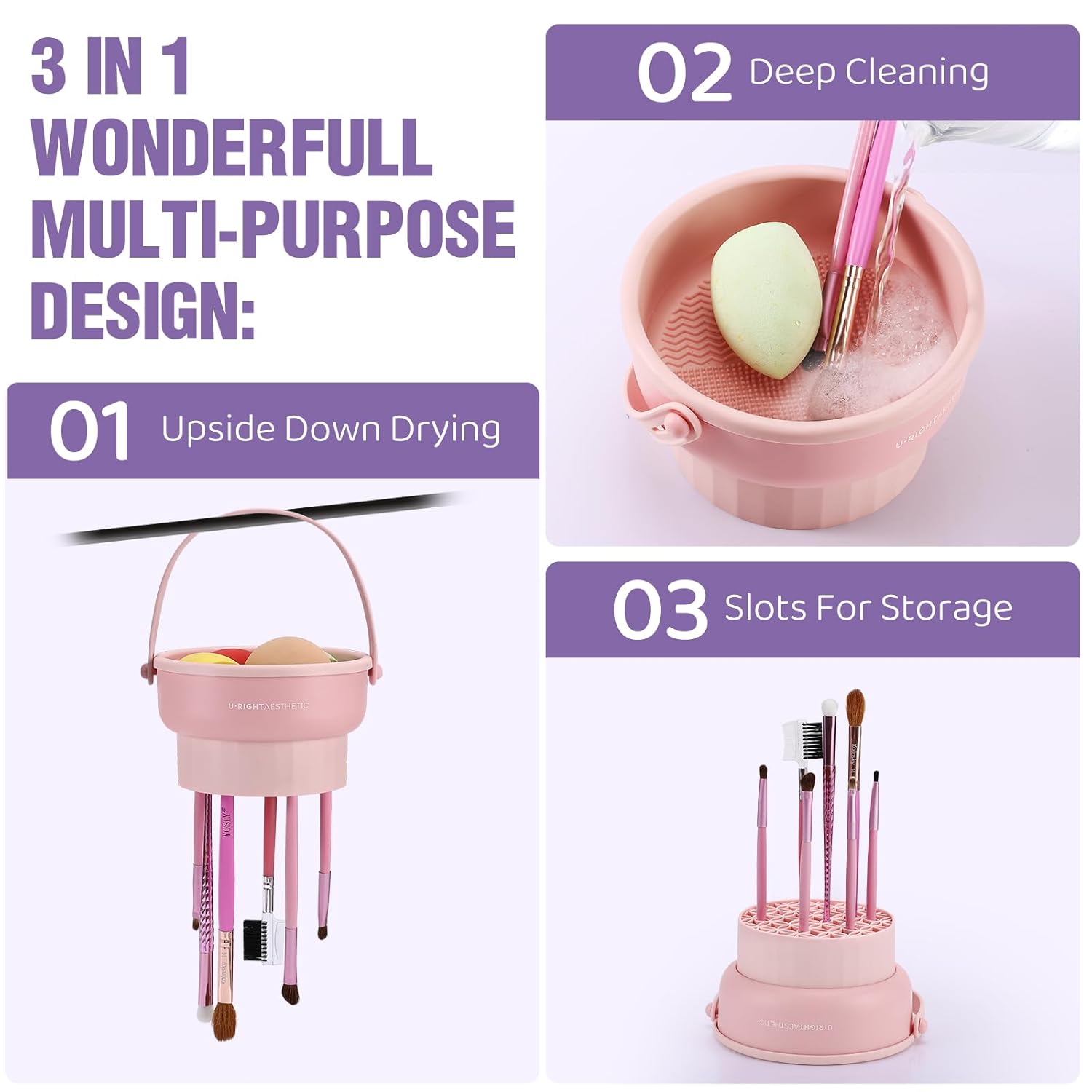 Makeup Brush Cleaning Bowl Bea - Beauty Glazed Makeup reseña y precio