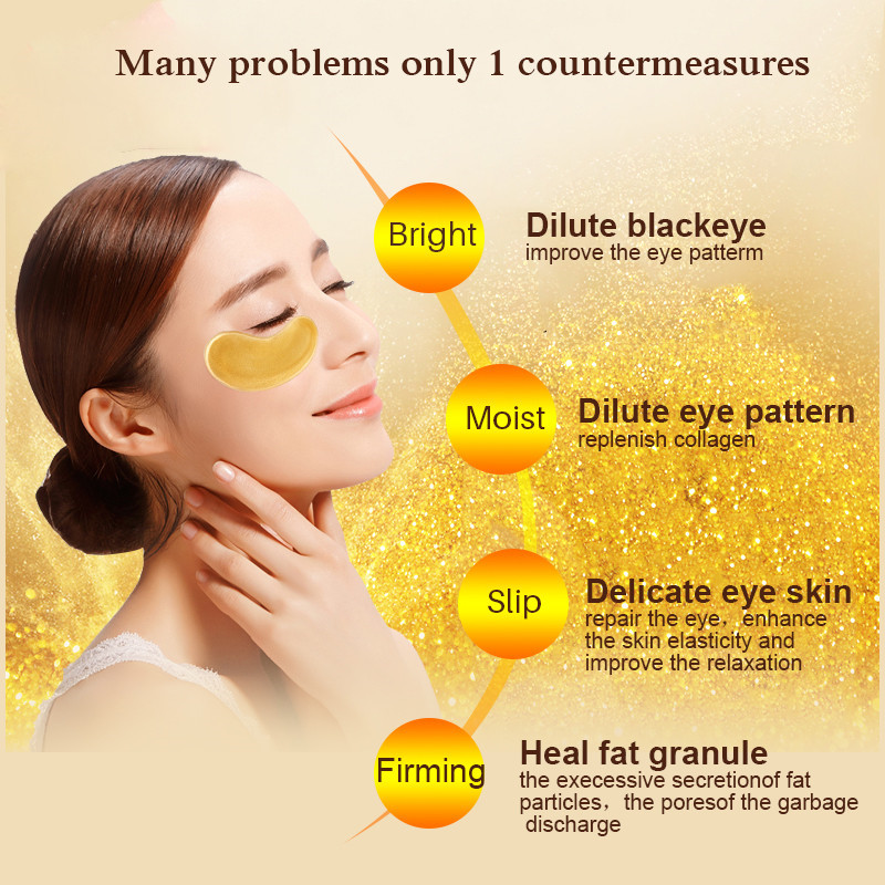 5/10/20/30 Pairs Crystal Gold  - Collagen Eye Patch reseña y precio