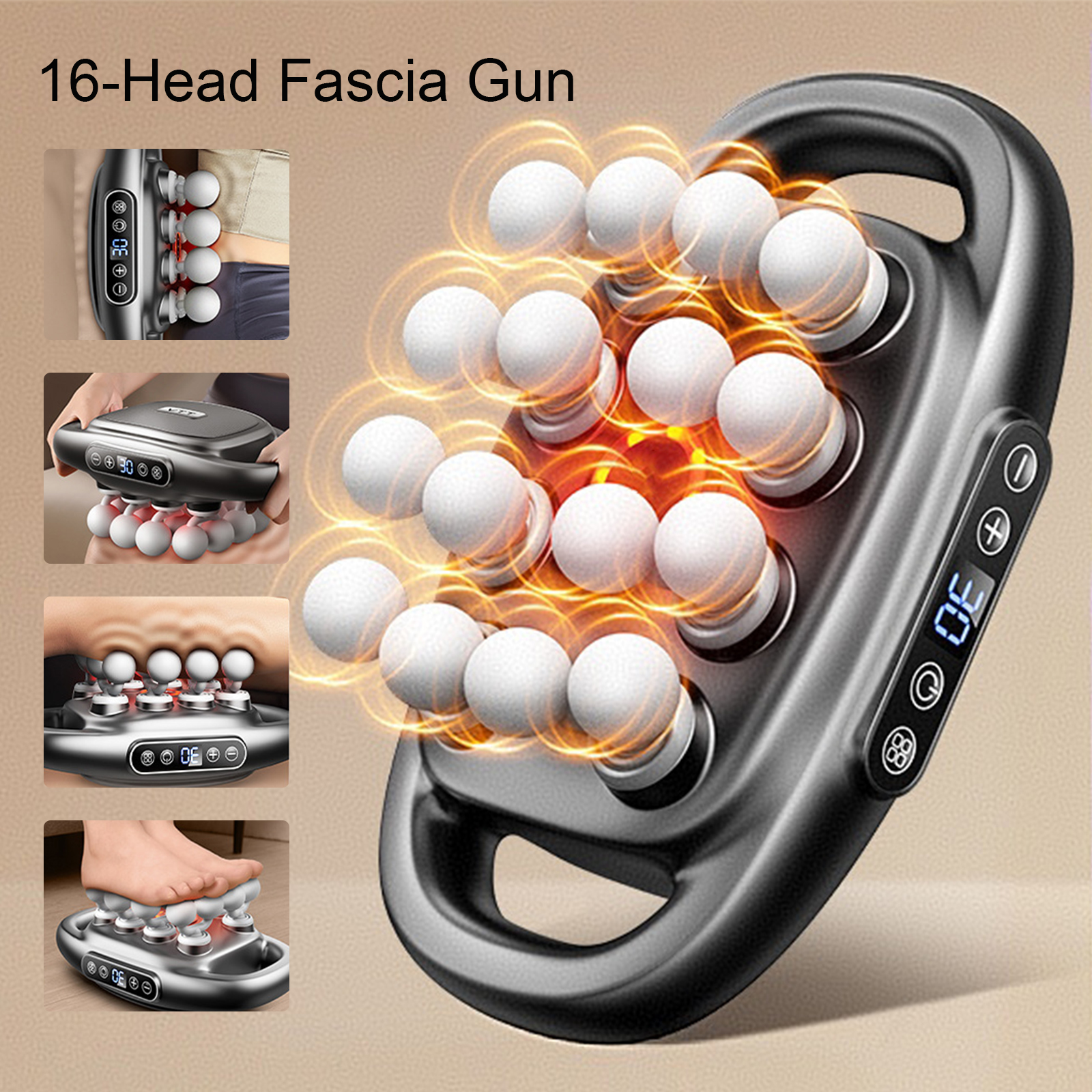 16-Head Fascia Gun High-Freque - Hair Scalp Massager reseña y precio