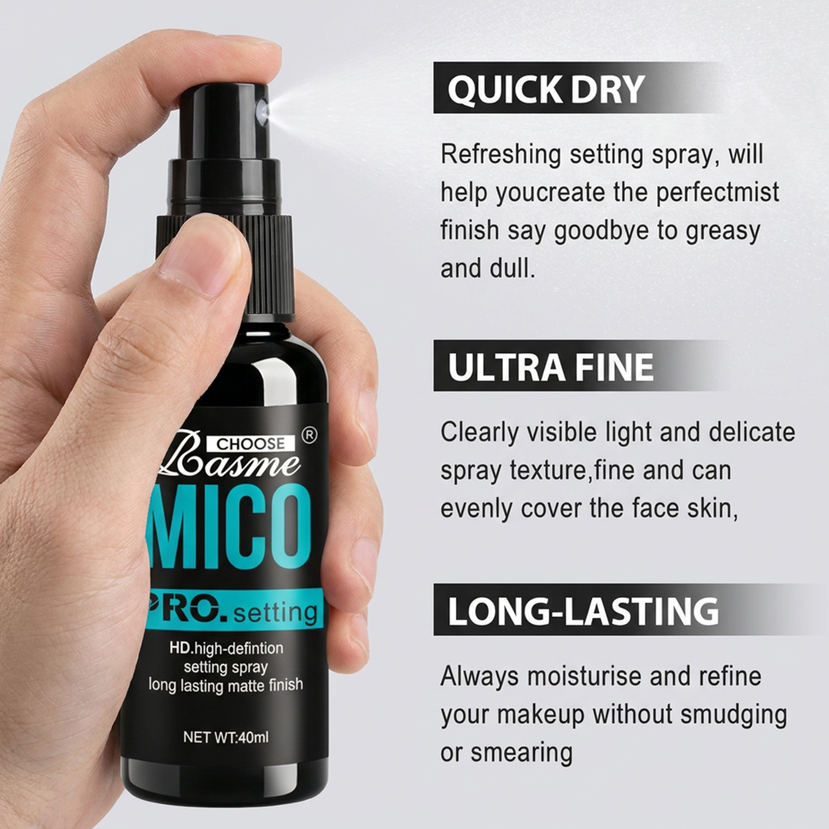 Choose Rasme MICO Make Up Spra - Setting Spray reseña y precio